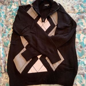 Carbon Argyle Sweater